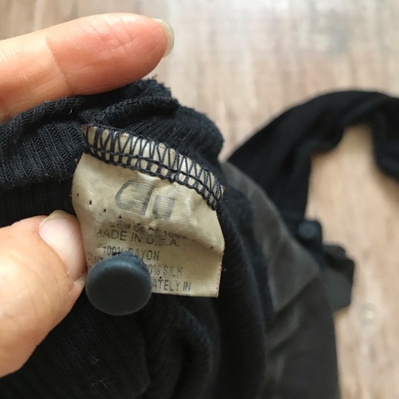 CLU Ruffle Ribbed Light Weight Black Cardigan M - Picture 7 of 11